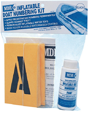 Inflatable Boat Numbering Kit, Black