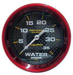 Autometer 2-5/8" Mechanical Water Pressure 0-35 PSI