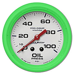 Autometer 2-1/16" Mechanical  0-100 PSI Oil Pressure