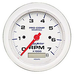 Autometer 3-3/8" 7000 RPM Pro-Comp Tachometer with Hourmeter