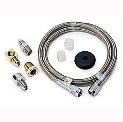 #3 Braided Stainless Steel Hose, 3-Feet Long, 3/16" ID Fittings