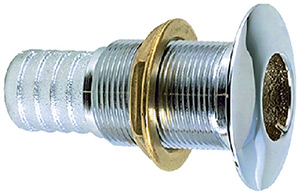 1-1/8 Chr Thru-Hull F/Hose