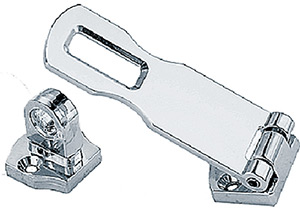 3 Chrome Plated Zinc Swivel Eye Hasp