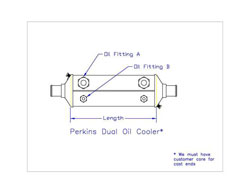 Dual Oil Cooler, Perkins #NA 000228