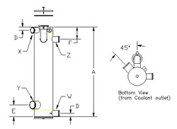 Vertical, size:5 x 20, 2605 sq in, copper-nickel tubes