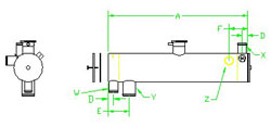 Compact Type C, size:4 x 16, 1348 sq in, copper-nickel tubes