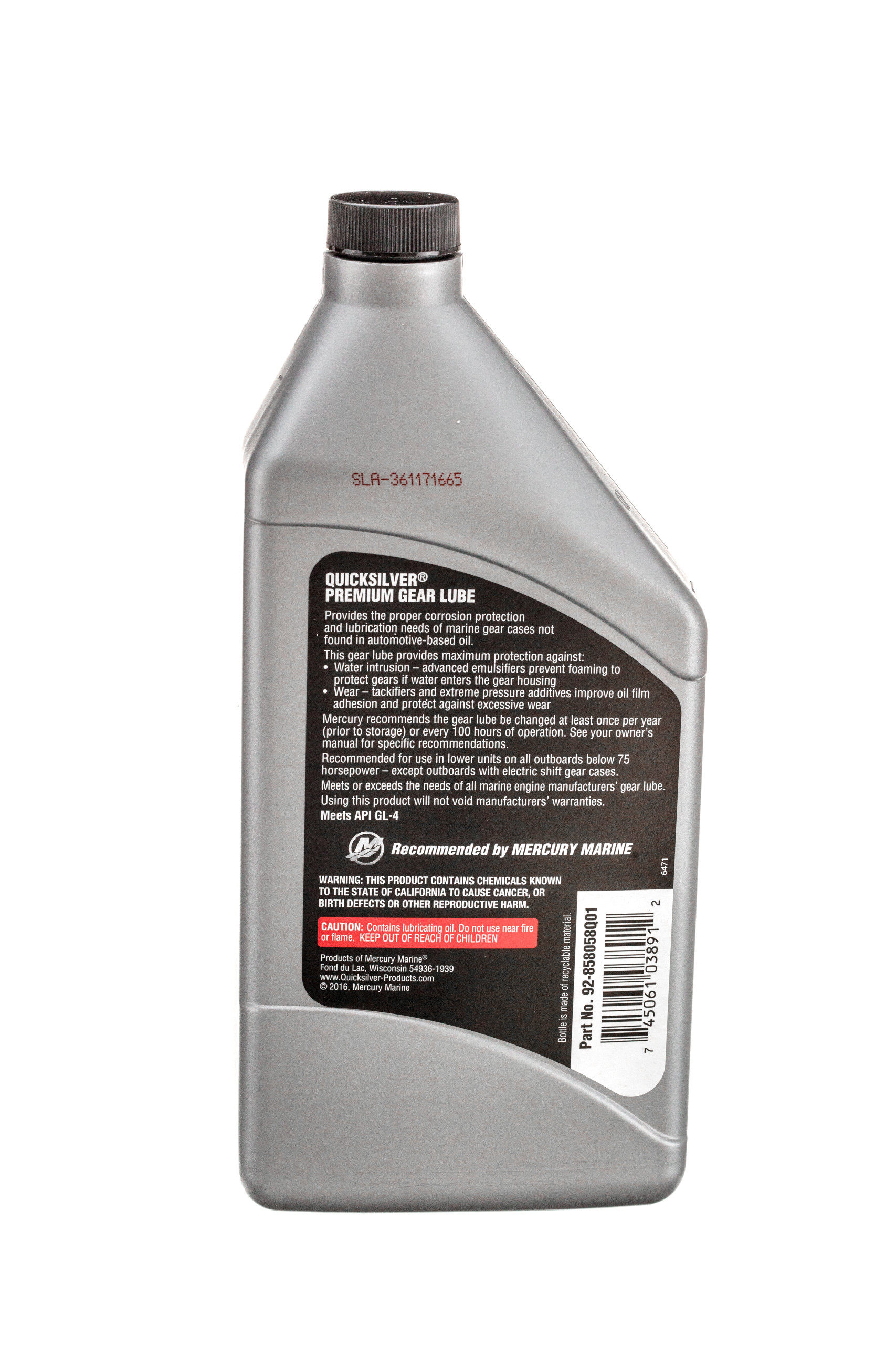 Hardin Marine - 858058Q01 Premium Gear Lube SAE 80W-90 for Marine