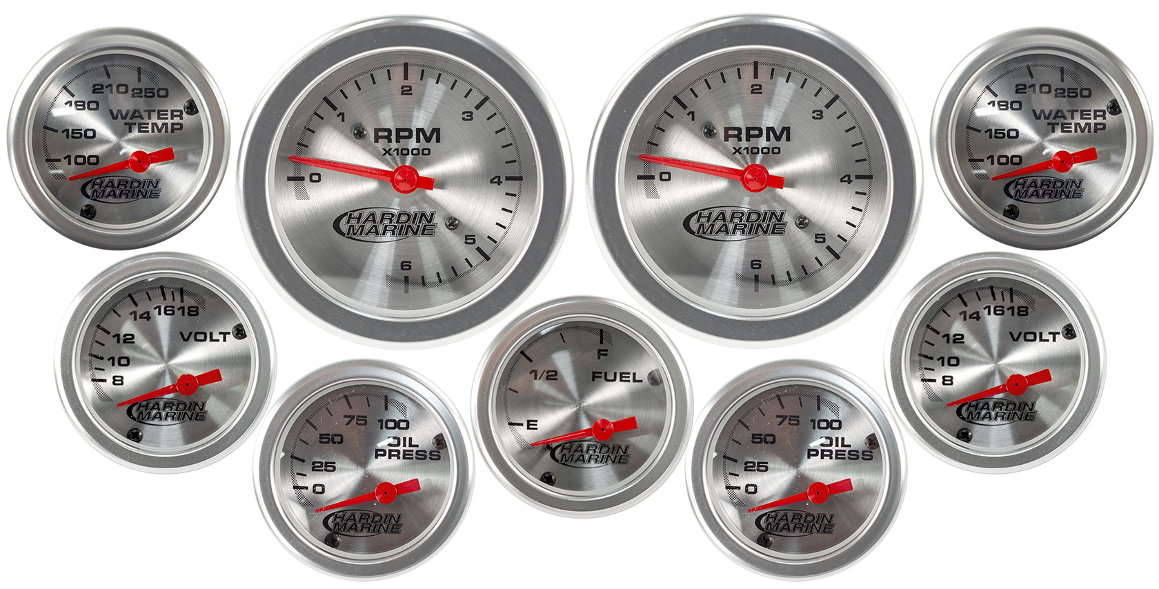 Hardin Marine Hardin Marine Stainless Nine Gauge Combo Set Standard Size