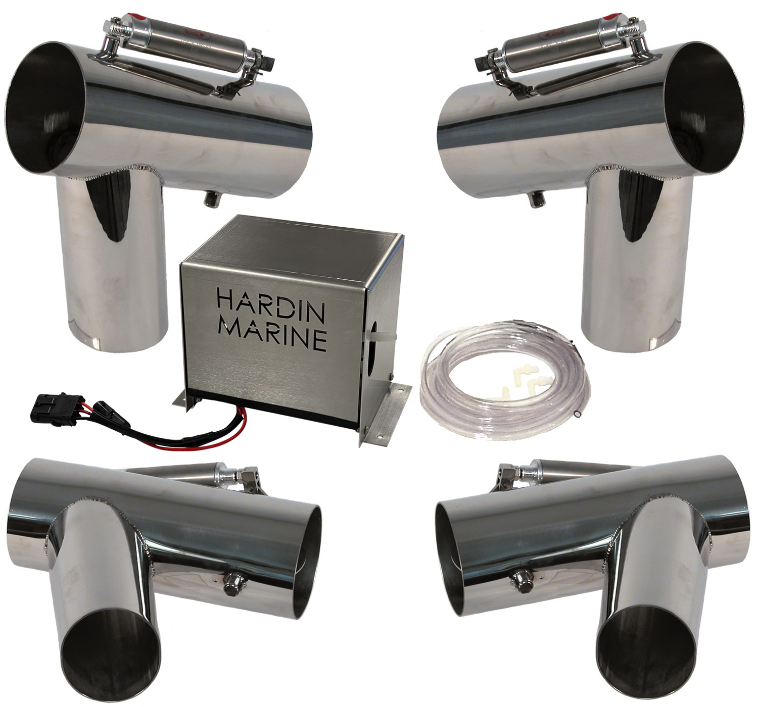 Sound-Selection Air Activated Exhaust Diverter System - Hardin Marine
