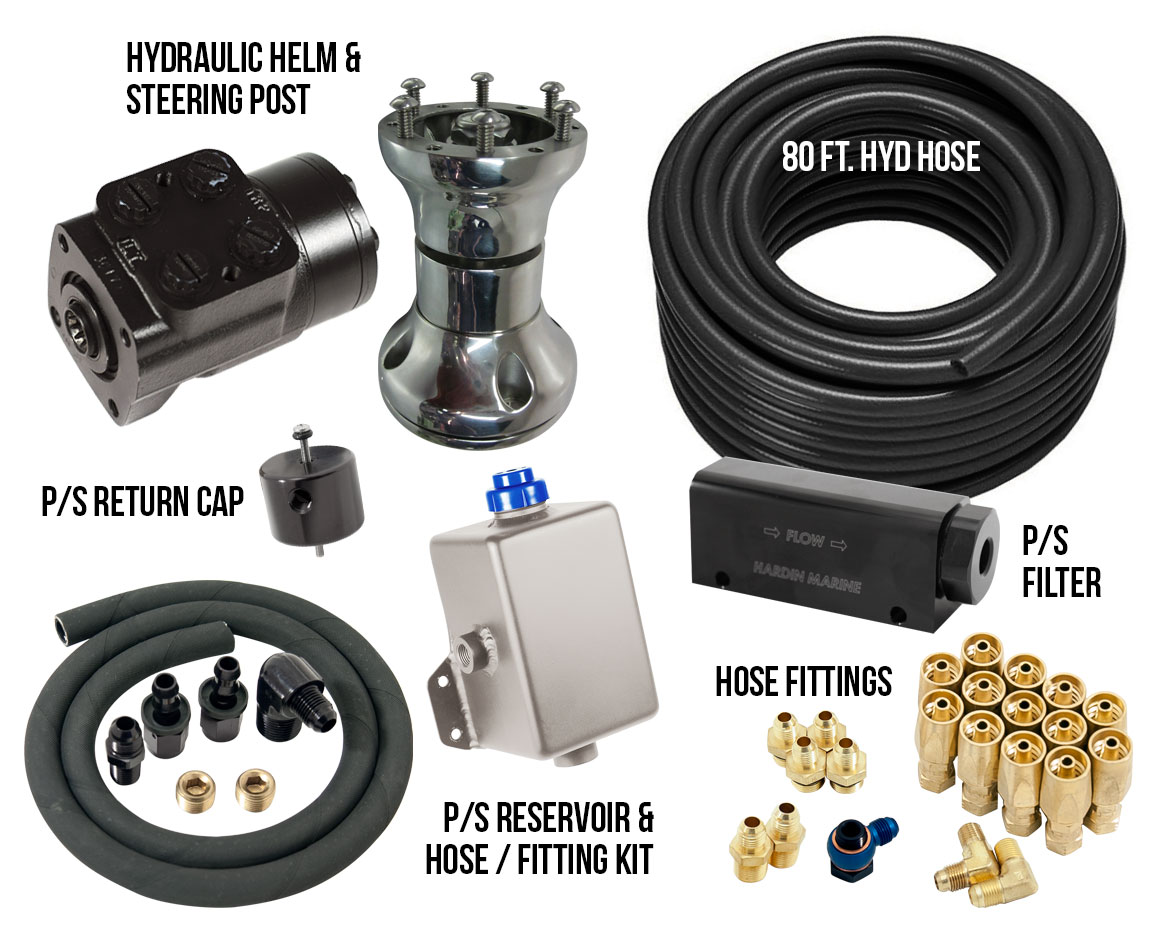 Mayfair Deluxe Inside Hydraulic Steering Kit -Single Bravo