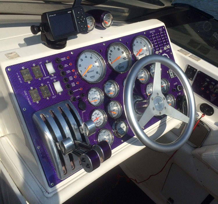 Hardin Marine Custom Carbon Fiber Dash Panels