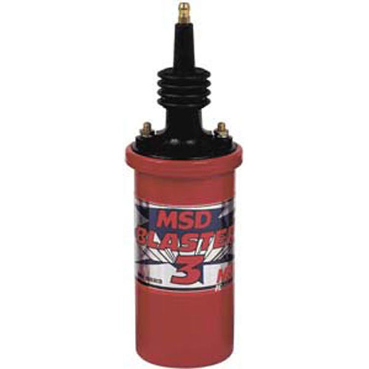 MSD Red Blaster 3 Coil with Power Tower Male Plug Terminal MSD Red Blaster 3 Coil with Power Tower Male Plug Terminal