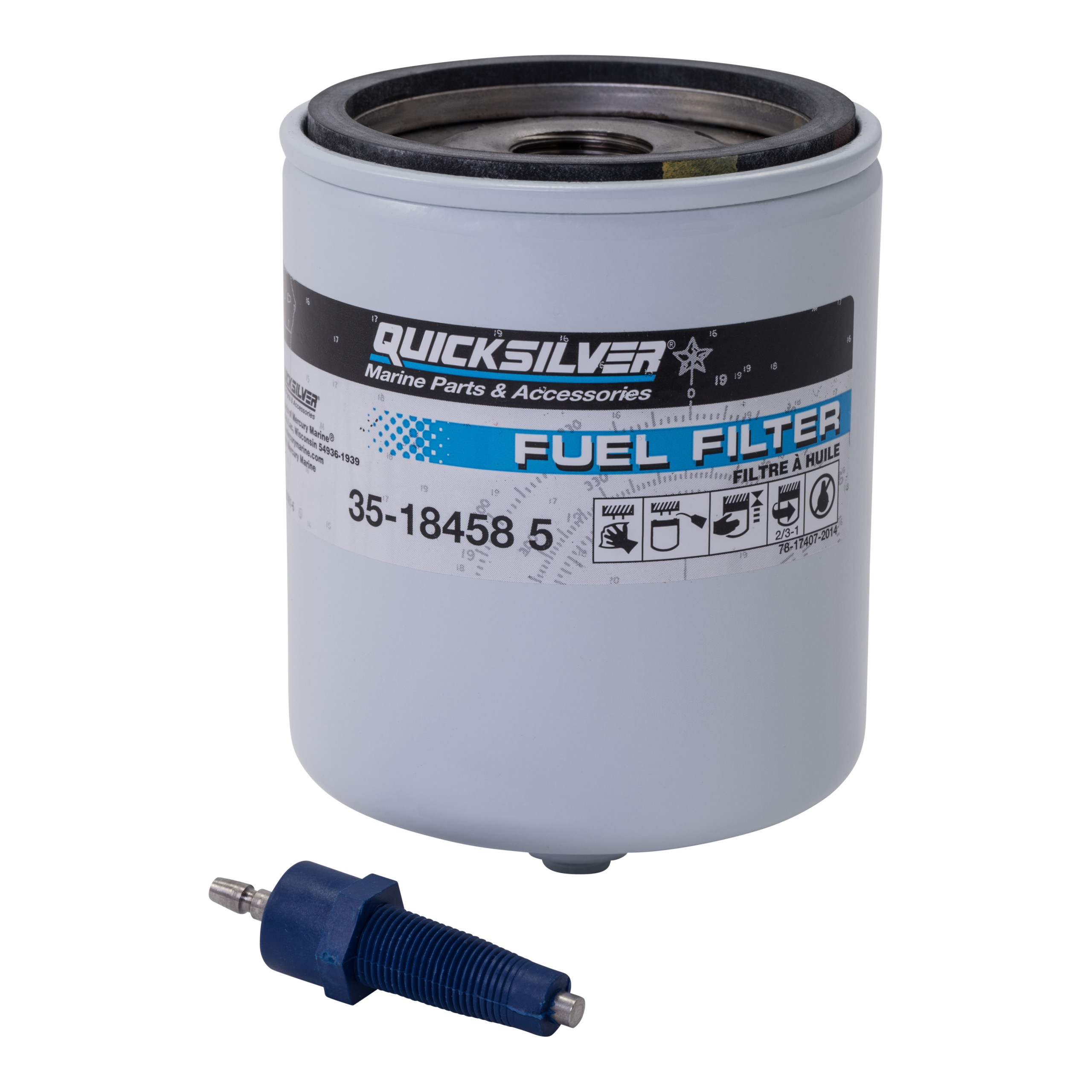 Hardin Marine - 18458Q4 Water Separating Fuel Filter Kit with Blue