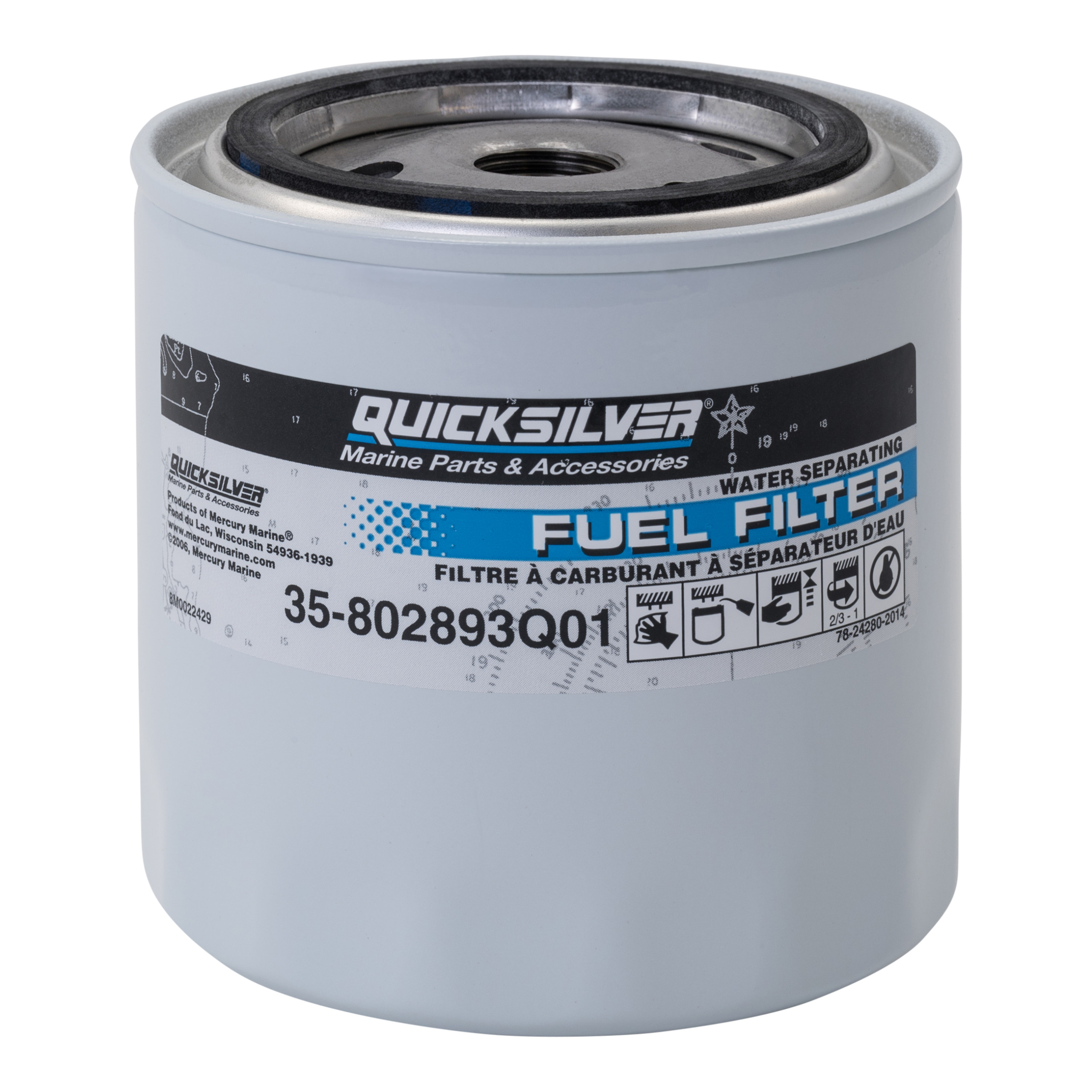 Hardin Marine - 802893Q4 Water Separating Fuel Filter - Mercury 