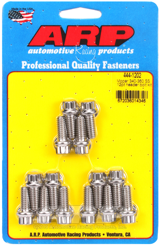 23　ボブルヘッドセット バーランダー　アルトゥーべ　マルテ Header Bolt Kit, Chev BB, 12pt. SS - Hardin Marine
