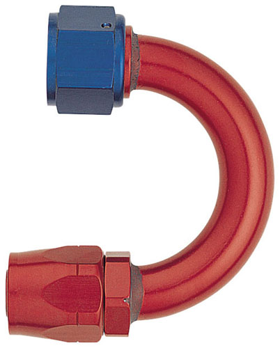 Hardin Marine - Red/Blue 180 Degree Non-Swivel Hose End
