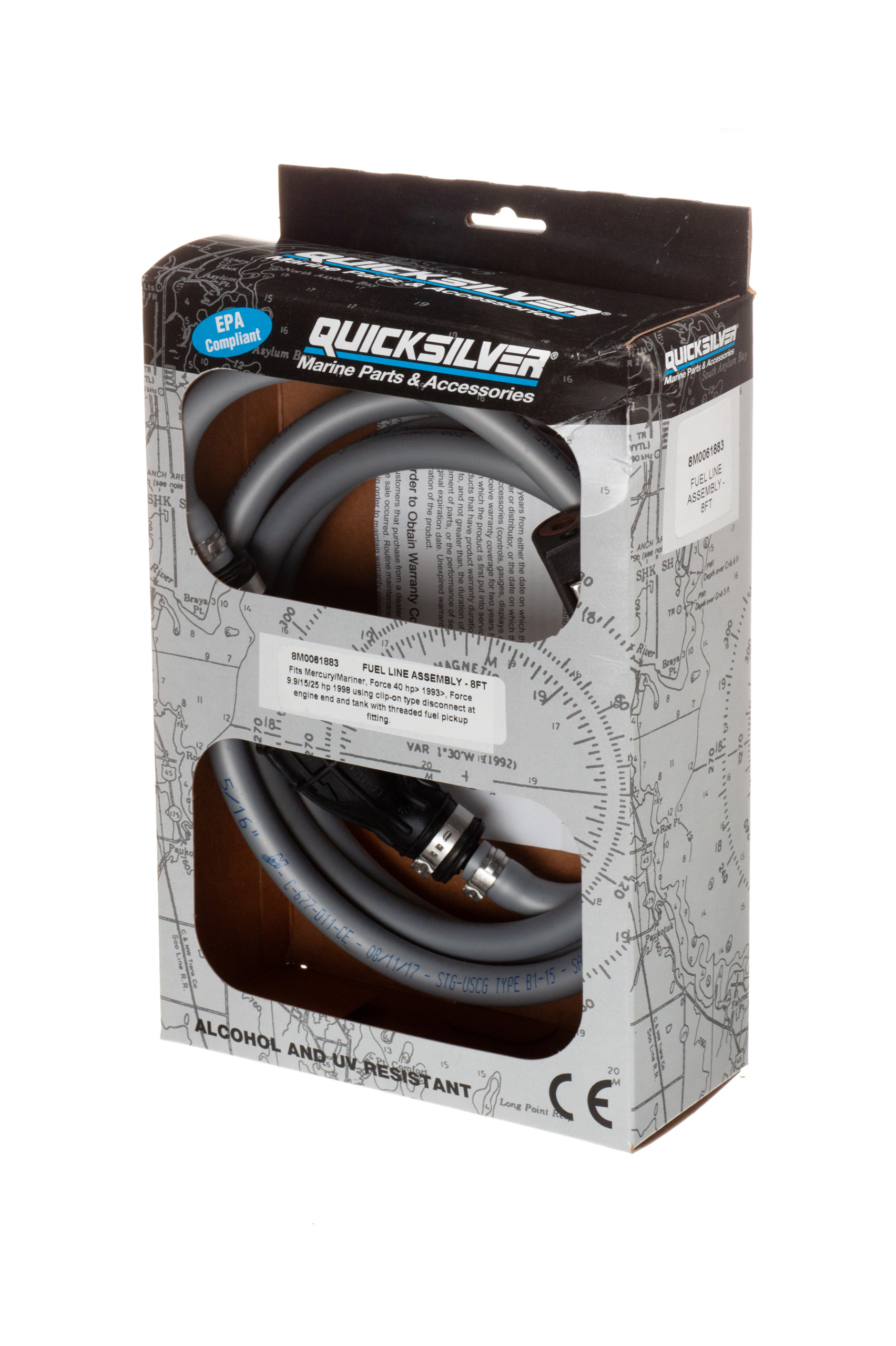 Hardin Marine - 8M0061883 Fuel Line Assembly - 8 Feet Long With