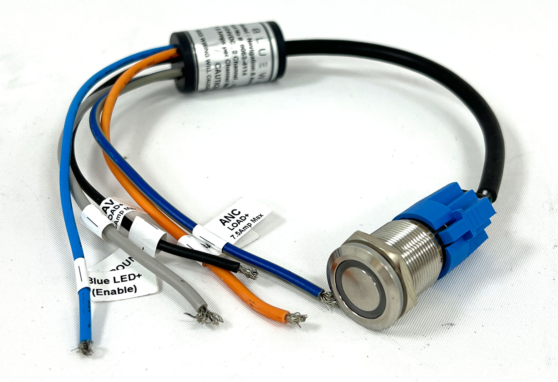 Hardin Marine Bluewater 19mm LED Lit Push Button Nav Switch (Standard