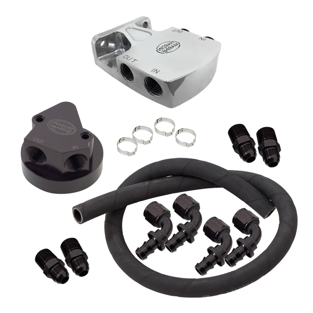 Hardin Marine BBC Gen. 4 Oil Filter Relocation Kit Standard