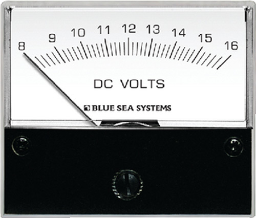 DC ANALOG METERS (BLUE SEA SYSTEMS) - Blue Sea Systems 8003 DC Analog  Voltmeter - 8 to 16V DC