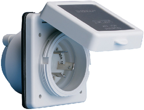 Hardin Marine - Marinco 30a/125v Power Inlet With Stainless Steel Trim