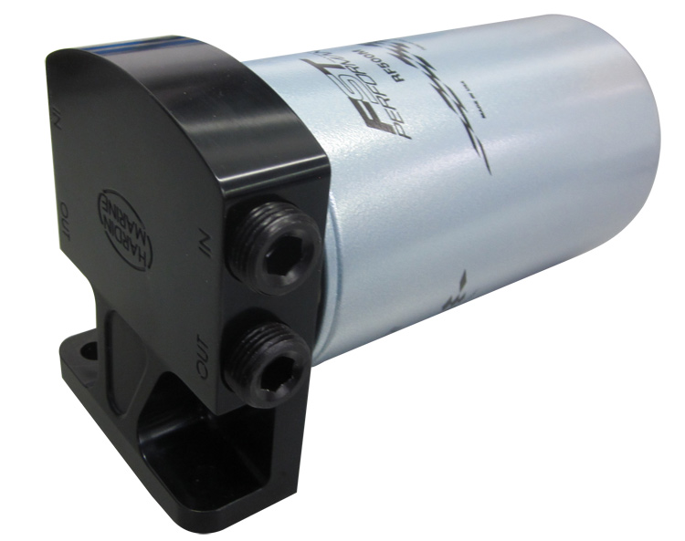 Black Anodized, High Volume HP4 Oil Filter Head and Bracket