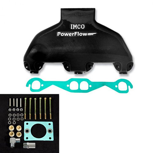 PowerFlow Small Block Manifold Kit Recirc Black