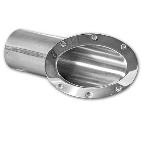 4" Side Port Exhaust Tips With Internal Flaps (Pair)