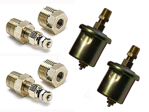 Hardin Marine Water Temperature and Oil Pressure Sender Combo Set for 9 Gauge Kits (Gen II, 2019 and Later Gauges)