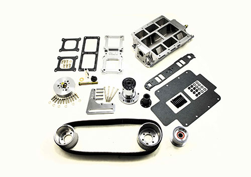 Small Block Chevy Chevy Lrg Port Polished 2V Accessory Kit (8-71 Front Offset)