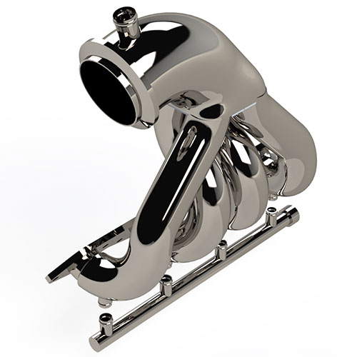 CMI Big Block Chevy E-Top Polished Exhaust System