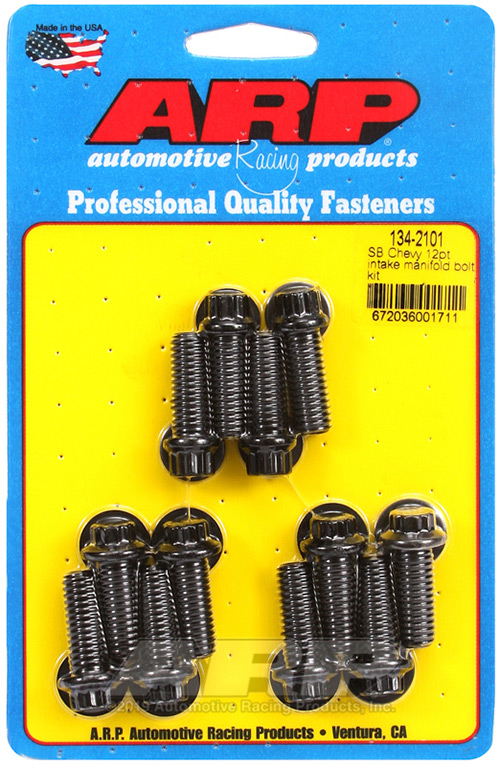 SB Chevy 12pt intake manifold bolt kit (3/8 socket