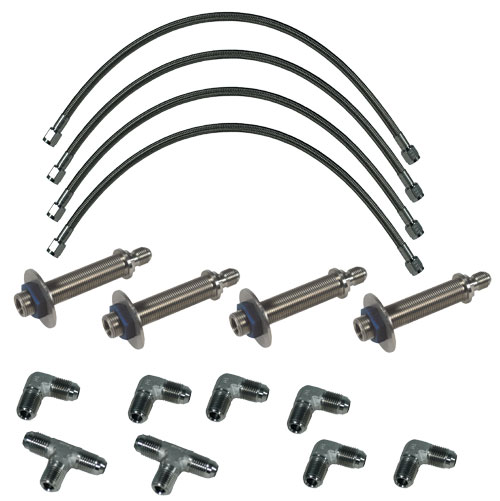 Hydraulic Stainless Steel Dual Cylinder Steering Line Kit