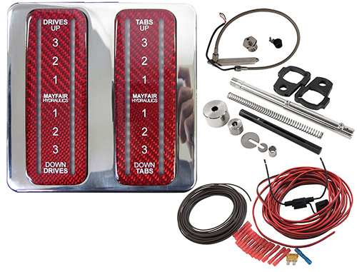 LED Trim Indicator Kit for a Single Mercury Speedmaster, Alpha or TRS Outdrive with Mercury Trim Tabs with a 3 wire electric sender