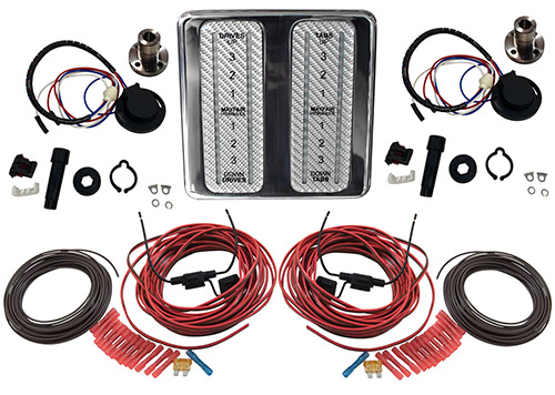 LED Trim Indicator Kit for Dual Mercury #6 Outdrives with Mercury Trim Tabs with a 3 wire electric sender