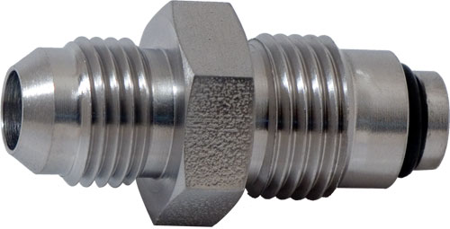 SS Straight Shuttle Valve Fitting -6 Male X 16MM X 1.50MM
