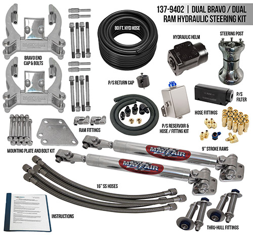 Mayfair Dual Bravo/Dual Ram Full Hydraulic Steering Kit