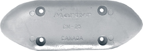 Martyr Cmm25 Zinc Hull Anode .72" X 3.25" X 9.08"