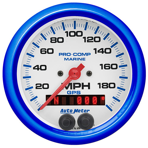 3-3/8" GPS Multi Function 140 MPH Speedometer Gauge - Custom Colored Rims