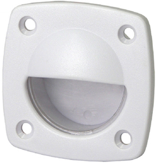 T-H Marine Led Courtesy Companion Way Light With Exposed Fasteners And White Plastic Bezel, White Leds