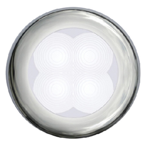 4 Led Round White/Ss Bezel 12v