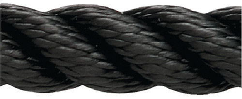 3 Strand Nylon Dockline, 3/8 x 25 Black