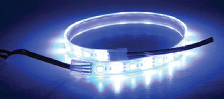 Led Dual Color Flex Strip, Blue/White