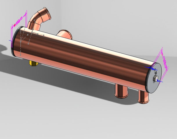 Replacement Heat Exchanger 3" 1p 11-1/4