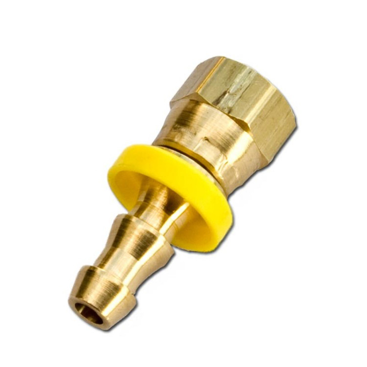 Fitting (1/4) Hose to -4 JIC Brass)