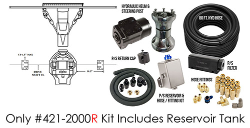 Full Hydraulic Alpha Dual Ram Power Steering - Standard Kit