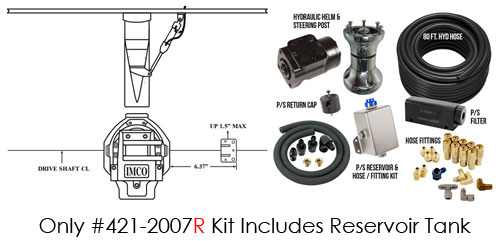 Full Hydraulic 6.37 Bravo 1 Drive 1 Ram Power Steering