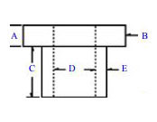 Clevis Bushing A .145” Thick, B 1.720” OD, C .570” Long, D .875” ID, E 1.387” OD