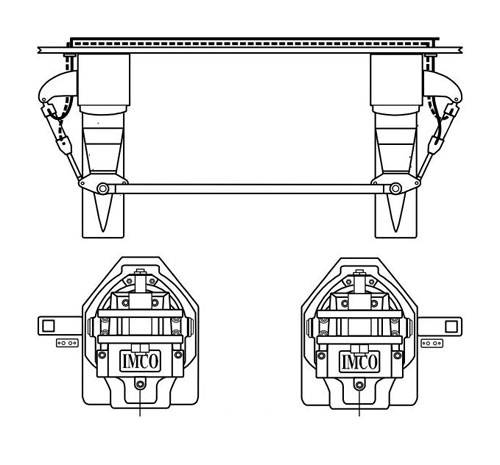 Steer Kit 2 Bravos, 2 Rams Out, Cat, E-Boxes, Straight Back, Black