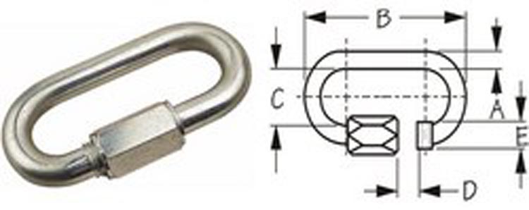 Quick Link Galv 2-1/4"